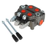 ALL-CARB Hydraulic Valve 2 Spool Hydraulic Directional Control Valve Double Acting Valve 25GPM 3000PSI BSPP Ports for Tractors Loaders Tanks