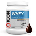 ICON Nutrition Whey Protein - Molten Chocolate, 25g Protein and 5.6g BCCA Per Serving, High Protein Supplement for Muscle Recovery and Lean Muscle Building — 960g, 30 Servings