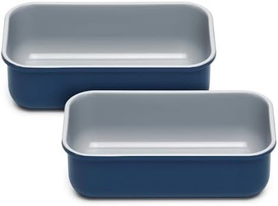 Caraway Non-Stick Ceramic 1 lb Loaf Pan Duo - Naturally Slick Ceramic Coating - Non-Toxic, PTFE & PFOA Free - Perfect for Pound Cakes, Breads, & More - Navy