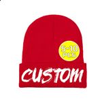 Personalized Beanie Cap Design Your Own Hat Mens Womens Custom Beanie Classic Dad Hat Winter Warm Hat Red Beanie