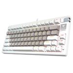 EvoFox Ronin Wired Mechanical Gaming Keyboard | 9 Layer Gasket Sound Dampening Design, Outemu Red Silent Switches, Hot Swappable, Per-Key RGB, nKey Rollover, Volume Knob | Windows Software (White)