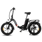 Bodywel F20SE Electric Bike, 20" Fat Tire Ebikes with 250W 36V 15.6Ah Removable Battery, Electric Folding Bikes with LED Display, Dual Oil Hydraulic Brakes, City E Bike for Unisex Adults (Black)