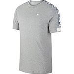 Nike M NSW Repeat T-Shirt SS, DK Grey Heather DK Grey Heather/Black