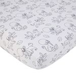 Disney Lion King Leader of The Pack Black & White Super Soft Fitted Crib Sheet, Black, White