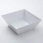 American Metalcraft MELSQ117 Melamine Square Bowl, 228-Ounce, White