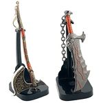 WODEJIAOBAO God of War Keychain,Blades of Chaos ,Leviathan Axe keychain Cosplay Jewelry Accessories Gift for Men or Women(2 Pcs, Black, standard