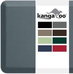KANGAROO Tapis de bureau épais ergonomique anti-fatigue pour sol de cuisine, 99 x 50 cm, tapis de bureau rembourré, dessus imperméable et résistant aux rayures, tapis en mousse rembourré pour un