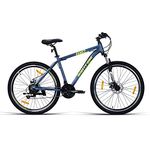 NINETY ONE Kamet 29T 21 Speed Shimano Gears Alloy Bike with Dual Disc Brake Hybrid Bike (Gray and Yellow, 14+ Years Unisex, 29" x 2.1") 18.5 Inch Frame