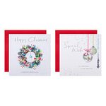 Hallmark Multipack Christmas Cards, Charity Cards, Pack of 16 in 2 Lucy Cromwell Classic Designs