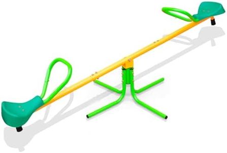 GarveeLife Swivel Teeter Totter for Kids Outdoor, 360° Seesaw for Toddlers Age 2-5 6 7 8, Children Teeter Totter Set for Playground and Backyard