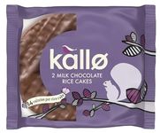Urban Wellbeing, Kallo Belgian Milk Chocolate Rice Cake Thins Two Pack (Pack of 30 x33g), Gluten Free