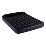 INTEX 64147ED Dura-Beam Standard Pillow Rest Air Mattress: Fiber-Tech – Full Size – Built-in Electric Pump – 10in Bed Height – 600lb Weight Capacity