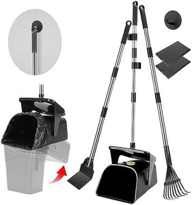 YGNNXRN Pooper Scooper Large Swivel Bin & Rake & Spade with 20 Waste Bags and 1 Hook, 39.3" Long Handle Metal Dog Pooper Scooper for Yard, Easy to Clean Pet Waste Use on Grass, Dirt, Gravel or Flats