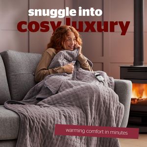 Silentnight Heated Throw Blanket – Grey, 120x160cm