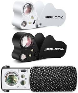 JARLINK 3 Pack Jewelers Loupe, 30X 60X 90X Illuminated Jewelers Eye Magnifier and Magnifying Glass Loop with UV Black Light and Bright LED Light for Gems, Jewelry, Diamond, Coins, Stamps