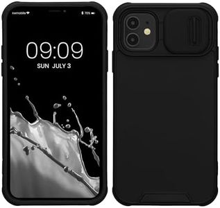 kwmobile Cover Compatibile con Apple iPhone 11 - Custodia con Protezione Fotocamera Scorrevole TPU - Back Case Anti-Scivolo nero