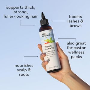 Sky Organics Organic Castor Oil, Cold Pressed Hair & Face Oil, 237ml