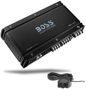 BOSS Audio Systems OX4.400 4 Onyx Series Car Amplifier – 1600 High Output, 4 Channel, Class A/B, Low/High Level Inputs, Low Pass Crossover, Bass, Full Range, Bridgeable, for Subwoofer