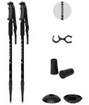 Andes Telescopic Extending Adjustable Antishock Hiking/Walking Poles Black