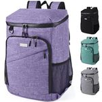 BAGLHER Leakproof Backpack Cooler - Insulated Soft Cooler Bag for Men and Women, Lightweight Lunch Box Backpack Cooler for Camping and Outdoor Adventures, Purple