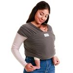 Sleepy Wrap Baby Wrap Carrier Sling for Newborns - Porte Bebe Infant Carrier for Newborn to Toddler up to 35 lbs - Hands Free Stretchy Ergo Sling (Dark Grey)