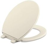 Kohler K-4775-47 Brevia with Quick-Release Hinges Round-Front Toilet Seat in Almond