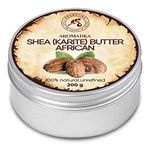 Shea Butter 200g - African Shea Butter - Ghana - Unrefined - 100% Pure & Natural - Cold Pressed - Best for Hair - Skin - Lip - Face - Body Care - Karite Shea Butter Aluminium jar