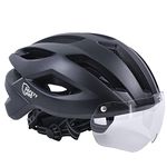 SAFETY LABS, Cycling Helmet, EXPEDO (Black, L (57-61cm))