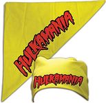 Hulk Hogan Costume Bandana Hulkamania Logo -Yellow