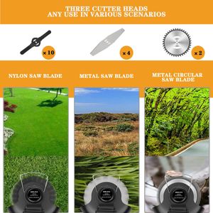 21V Cordless Grass Trimmer – Telescopic, 2 Batteries, 16 Blades, Lightweight