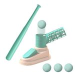 LITTLEMIND Automatic Baseball Launcher Toy for Kids 3+ | Power Shot Pitching Machine with Retractable Bat & 3 Balls | Indoor Outdoor Sports Training Game for Boys & Girls