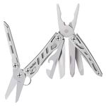 NexTool Multitool 10-in-1 with Keychain Ring, Multi Tool with Needle Nose Pliers, Scissors, Knife, Cutter, Screwdriver, Small Pocket Knife for Outdoor, Sliver