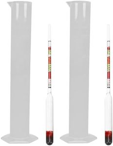 CIYODO 2 Sets Triple Scale Alcohol Hydrometer with Test for Home Brew Beer and Wine Making