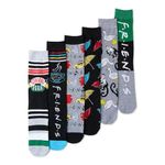 Hyp Friends TV Show Mens and Womens Novelty Socks - 6 Pack Casual Crew Socks Set, Shoe Size 8-12, Multicolor, 8-12