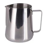 Milk Frothing Pitcher, Coffee Jug - 340ML Stainless Steel Coffee Tools Cup - Suitable for Espresso, Latte Art and Frothing Milk, (Stainless Steel)
