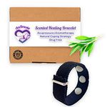 Menopause Multi Symptom Acupressure Bracelet-Clary Sage Scented Adjustable Band- Reduces Hot Flashes, Sleeplessness, Night Sweats, Stress-Mood Support-Balance-Easy to Use (Clary Sage, small 6)