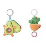 Skip Hop Farmstand Avocado Baby Stroller Toy + Skip Hop Baby Stroller Toy, Farmstand Grow & Play Jitter (Cactus)