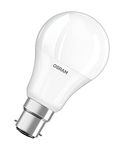 OSRAM LED BASE CLASSIC A / LED lamp, classic bulb shape, with bayonet base: B22d, 8.5 W, 220…240 V, 60 W replacement, frosted, 2700 K, White, 3pack