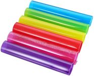 AUXIN 6 Pcs A4 Size Jelly Transparent Leather Vinyl Sheets,Candy Solid Colors Waterproof Faux Leather Fabric Sheets Perfect for Making Bows Earrings Handbags,8.2" x 11.8" (21cm x 30cm)