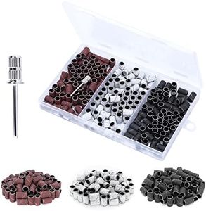 ANBEISTEE Bande di Levigatura per Unghie 210 PCS Grana Lima Elettrica per Unghie #80#120#180, punta a Mandrino da 3/32", per Punte per Unghie per Unghie Acriliche, Strumenti per Manicure e Pedicure
