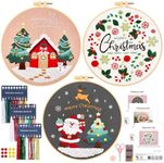 JSRQT 3Pcs Christmas Full Rang Embr