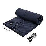 lomitech Electric Heated Blanket,Wearable Camping Blanket with 3 Heating Levels,110 x 140cm Polyester Heated Throw USB Fast Heating for Outdoors Home Office