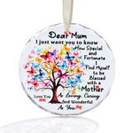 K9 Crystal Hanging Ornament Gifts for Mother Glass Medal Keepsakes for Best Mum from Daughter or Son Mother's Day Birthday Christmas Unique Presents for Mummy Personalised Home Decor