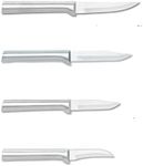 Rada Cutlery Paring Knives Starter Kit 4 Piece Stainless Steel Knife Set with Brushed Aluminum Handles Made in The USA