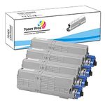 Toner Pros (TM) Compatible Toner (46490604, 46490603, 46490602, 46490601) for Oki Okidata C532 MC573 C532dn C542dn MC563dn MC573dn (4-Color Pack) - Black 7,000 and Colors 6,000 Pages