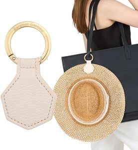 Magnetic Hat Clip for Travel, Stylish Hands-Free Bag, Purse, Luggage, and Backpack Clip-On Holder for Sun and Wide Brim Hats (Ivory)