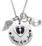 Mommy of an Angel Necklace Infant Child Loss Memorial Pregnancy Loss Miscarriage Stillborn (Necklace)