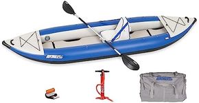 Sea Eagle 380X 12'6" Explorer Inflatable Kayak- Fishing, Touring, Camping, Exploring &White Watering-Self Bailing, Removable Skeg, Drop Stitch Floor (Solo Deluxe)