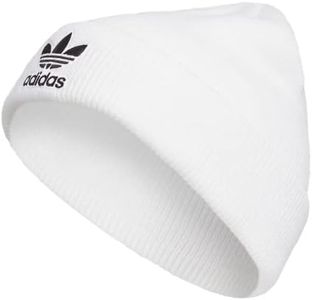 adidas Originals Trefoil Beanie, White/Black 23, One Size