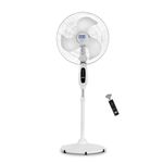 KUHL Inspira P2 | 450mm | BLDC Pedestal Fan with Remote | 3 wings | Touch Screen Control Panel | Height Adjustment | Tilt Mechanism, Swivel Function | Low Noise | White | Free installation